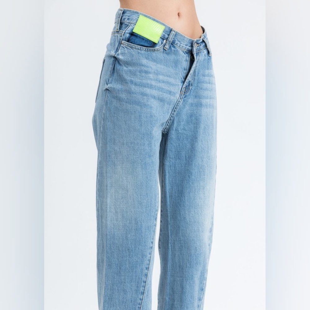 Ann Andelman Lizard Patch Denim Jeans - Picture 2 of 7